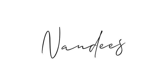 Check out images of Autograph of Nandees name. Actor Nandees Signature Style. Allison_Script is a professional sign style online. Nandees signature style 2 images and pictures png