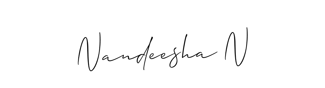 Once you've used our free online signature maker to create your best signature Allison_Script style, it's time to enjoy all of the benefits that Nandeesha N name signing documents. Nandeesha N signature style 2 images and pictures png
