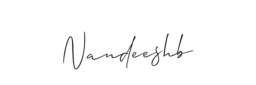 Make a beautiful signature design for name Nandeeshb. Use this online signature maker to create a handwritten signature for free. Nandeeshb signature style 2 images and pictures png