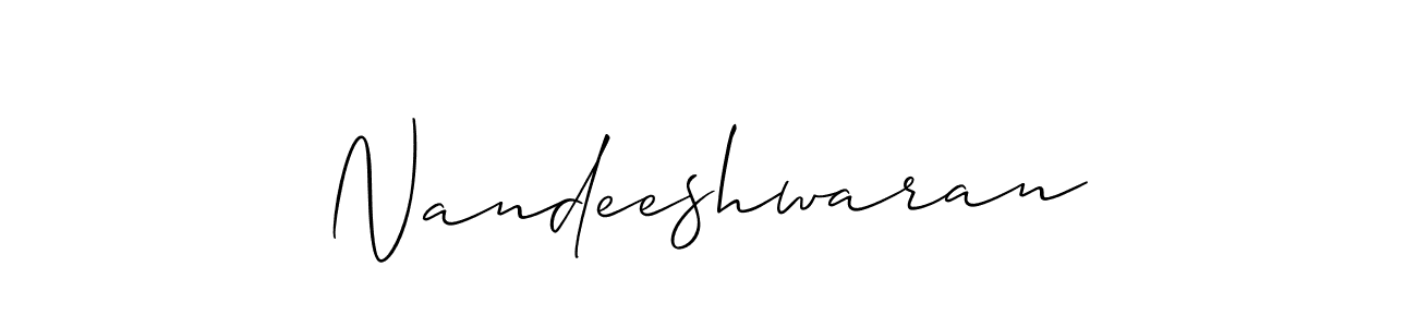 Nandeeshwaran stylish signature style. Best Handwritten Sign (Allison_Script) for my name. Handwritten Signature Collection Ideas for my name Nandeeshwaran. Nandeeshwaran signature style 2 images and pictures png
