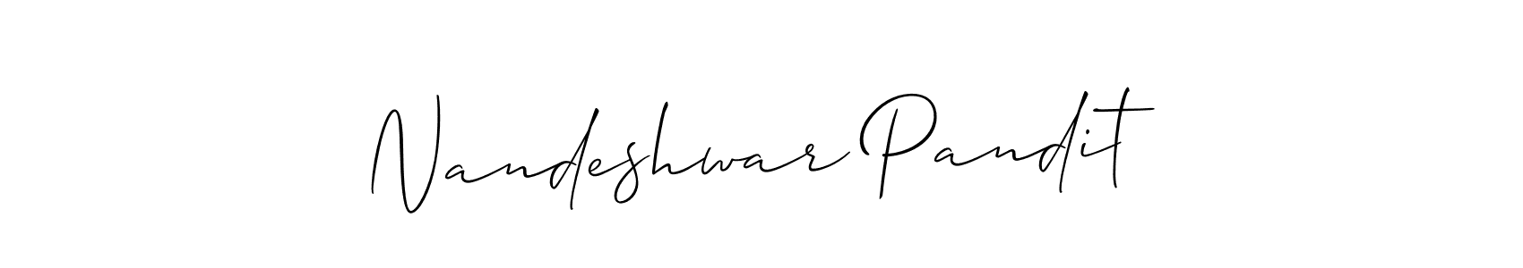 if you are searching for the best signature style for your name Nandeshwar Pandit. so please give up your signature search. here we have designed multiple signature styles  using Allison_Script. Nandeshwar Pandit signature style 2 images and pictures png