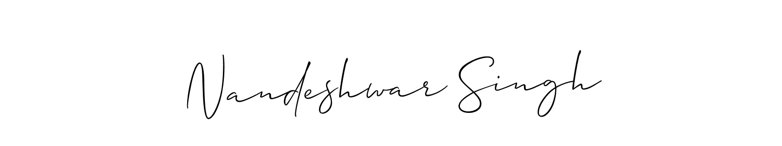 You can use this online signature creator to create a handwritten signature for the name Nandeshwar Singh. This is the best online autograph maker. Nandeshwar Singh signature style 2 images and pictures png