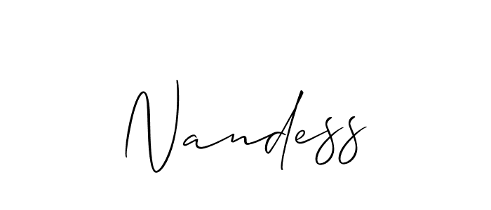 Make a beautiful signature design for name Nandess. Use this online signature maker to create a handwritten signature for free. Nandess signature style 2 images and pictures png