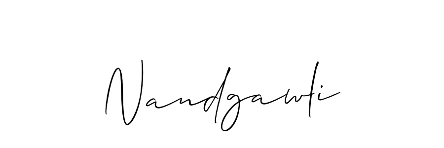 How to make Nandgawli name signature. Use Allison_Script style for creating short signs online. This is the latest handwritten sign. Nandgawli signature style 2 images and pictures png