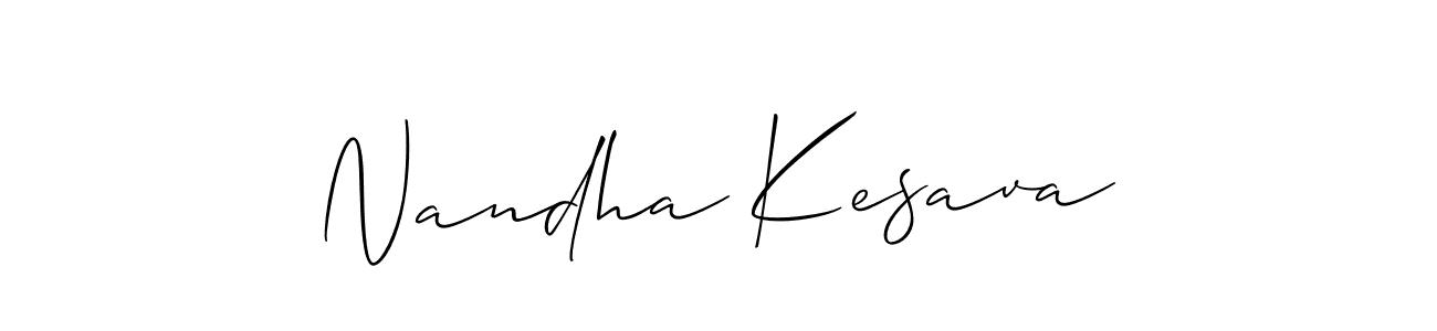 How to make Nandha Kesava signature? Allison_Script is a professional autograph style. Create handwritten signature for Nandha Kesava name. Nandha Kesava signature style 2 images and pictures png
