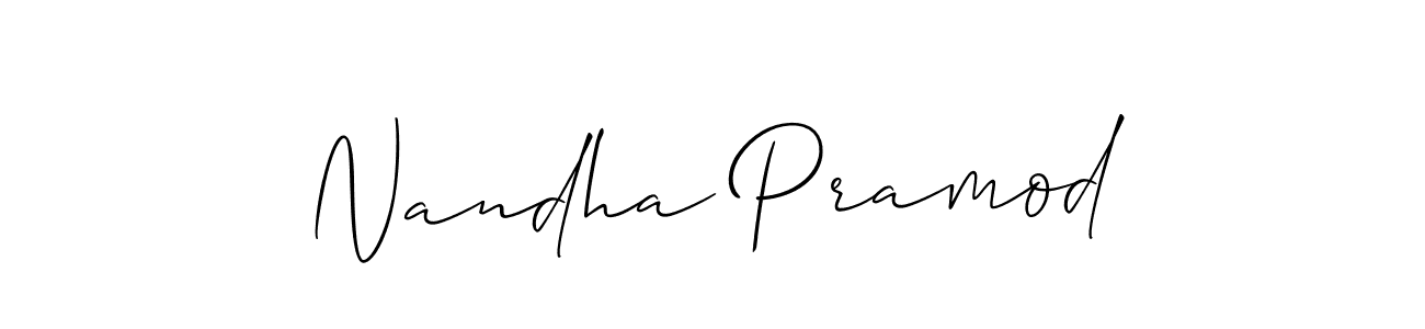 Once you've used our free online signature maker to create your best signature Allison_Script style, it's time to enjoy all of the benefits that Nandha Pramod name signing documents. Nandha Pramod signature style 2 images and pictures png