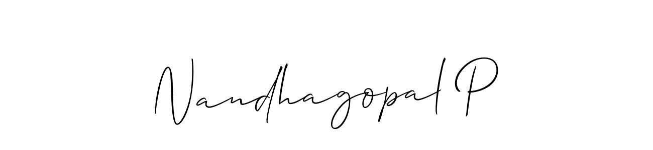 How to Draw Nandhagopal P signature style? Allison_Script is a latest design signature styles for name Nandhagopal P. Nandhagopal P signature style 2 images and pictures png