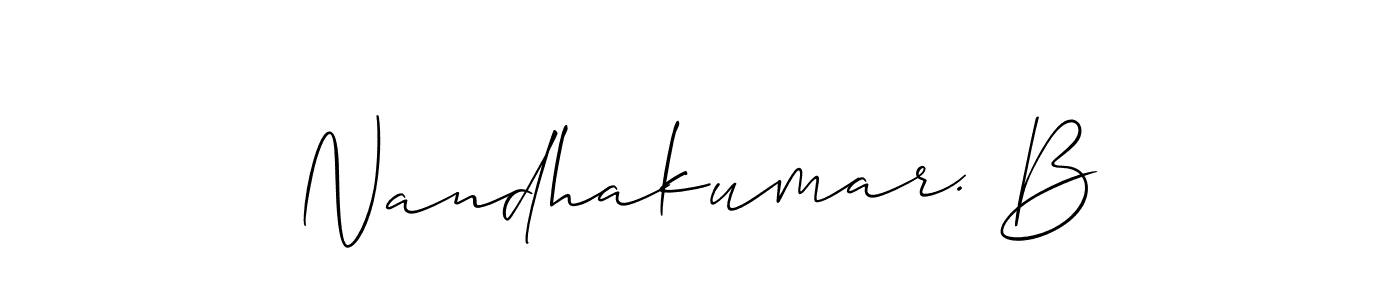 This is the best signature style for the Nandhakumar. B name. Also you like these signature font (Allison_Script). Mix name signature. Nandhakumar. B signature style 2 images and pictures png