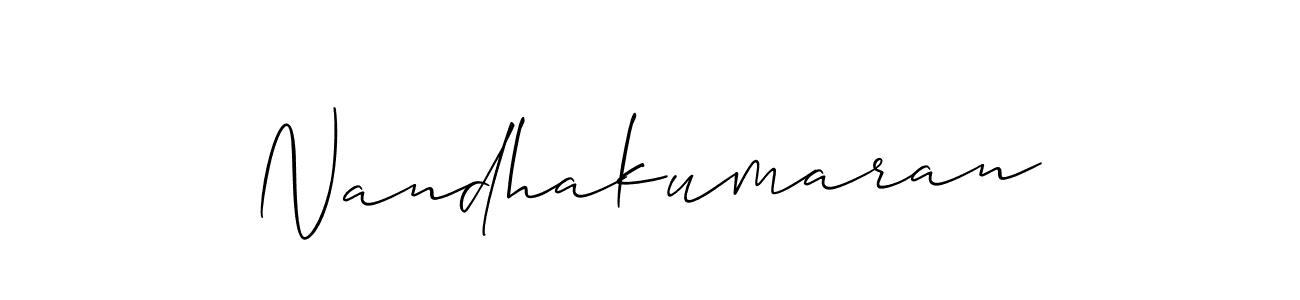 It looks lik you need a new signature style for name Nandhakumaran. Design unique handwritten (Allison_Script) signature with our free signature maker in just a few clicks. Nandhakumaran signature style 2 images and pictures png
