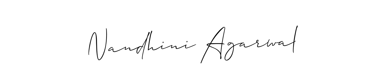 This is the best signature style for the Nandhini Agarwal name. Also you like these signature font (Allison_Script). Mix name signature. Nandhini Agarwal signature style 2 images and pictures png