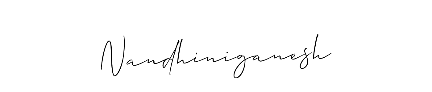 Create a beautiful signature design for name Nandhiniganesh. With this signature (Allison_Script) fonts, you can make a handwritten signature for free. Nandhiniganesh signature style 2 images and pictures png