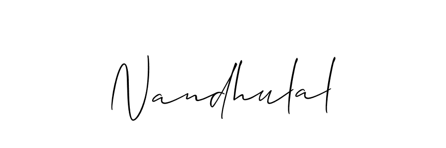 You should practise on your own different ways (Allison_Script) to write your name (Nandhulal) in signature. don't let someone else do it for you. Nandhulal signature style 2 images and pictures png