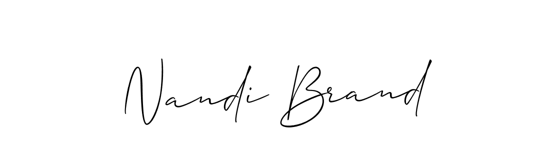 How to make Nandi Brand name signature. Use Allison_Script style for creating short signs online. This is the latest handwritten sign. Nandi Brand signature style 2 images and pictures png