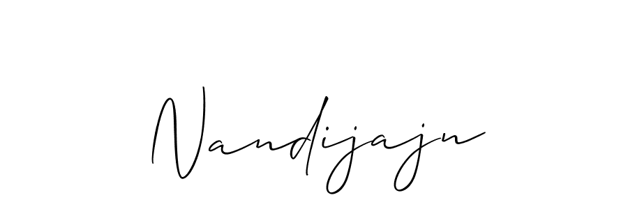 Allison_Script is a professional signature style that is perfect for those who want to add a touch of class to their signature. It is also a great choice for those who want to make their signature more unique. Get Nandijajn name to fancy signature for free. Nandijajn signature style 2 images and pictures png