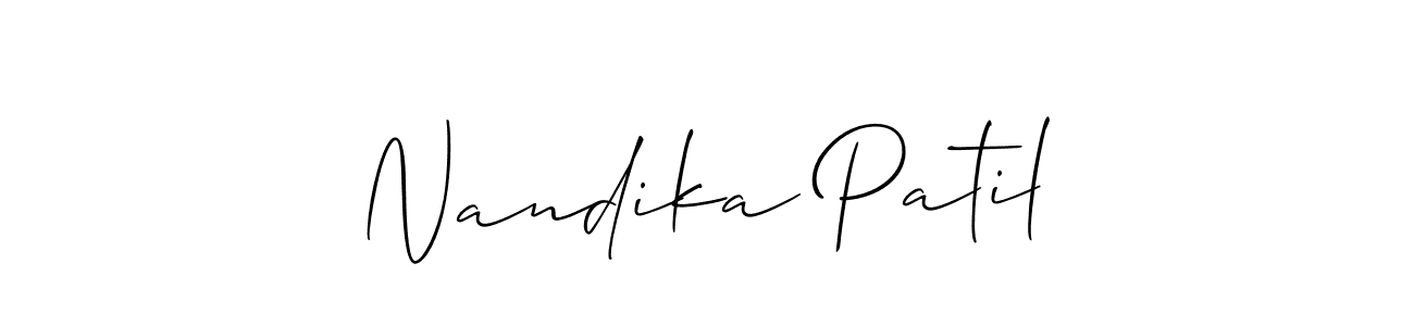 How to make Nandika Patil signature? Allison_Script is a professional autograph style. Create handwritten signature for Nandika Patil name. Nandika Patil signature style 2 images and pictures png