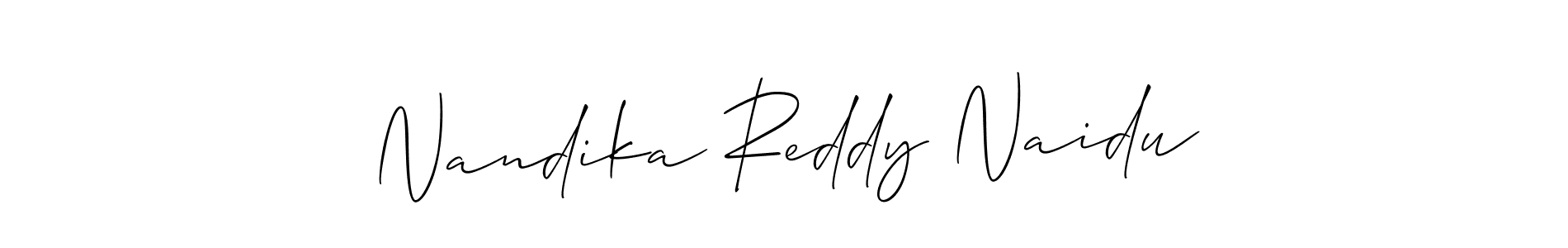 Here are the top 10 professional signature styles for the name Nandika Reddy Naidu. These are the best autograph styles you can use for your name. Nandika Reddy Naidu signature style 2 images and pictures png
