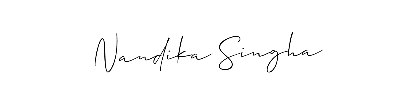 You can use this online signature creator to create a handwritten signature for the name Nandika Singha. This is the best online autograph maker. Nandika Singha signature style 2 images and pictures png
