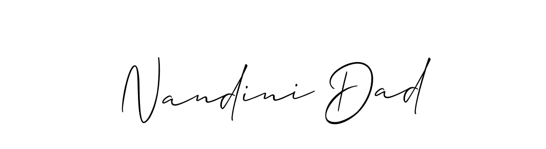 Also You can easily find your signature by using the search form. We will create Nandini Dad name handwritten signature images for you free of cost using Allison_Script sign style. Nandini Dad signature style 2 images and pictures png