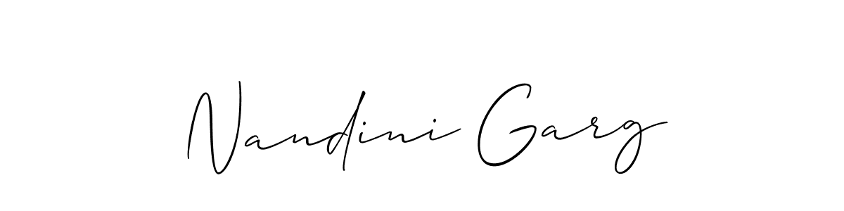 It looks lik you need a new signature style for name Nandini Garg. Design unique handwritten (Allison_Script) signature with our free signature maker in just a few clicks. Nandini Garg signature style 2 images and pictures png