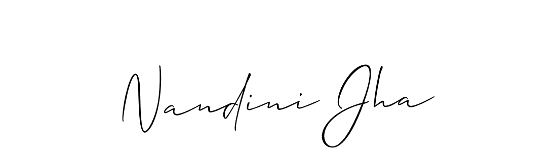 Allison_Script is a professional signature style that is perfect for those who want to add a touch of class to their signature. It is also a great choice for those who want to make their signature more unique. Get Nandini Jha name to fancy signature for free. Nandini Jha signature style 2 images and pictures png