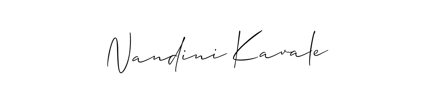 Nandini Kavale stylish signature style. Best Handwritten Sign (Allison_Script) for my name. Handwritten Signature Collection Ideas for my name Nandini Kavale. Nandini Kavale signature style 2 images and pictures png