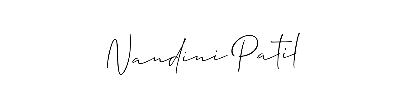 This is the best signature style for the Nandini Patil name. Also you like these signature font (Allison_Script). Mix name signature. Nandini Patil signature style 2 images and pictures png