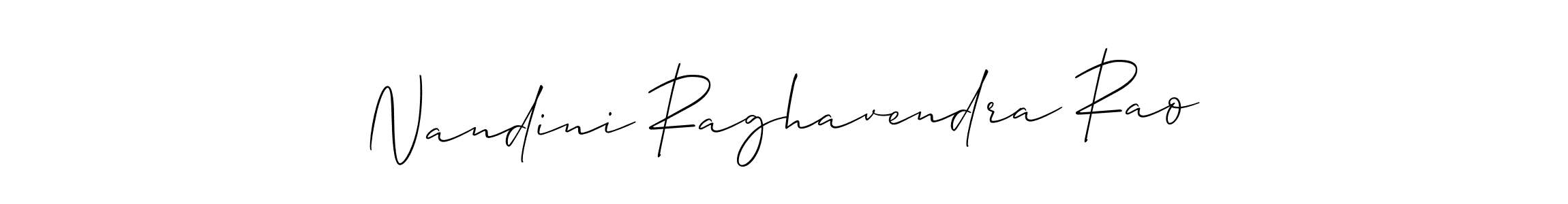 How to make Nandini Raghavendra Rao signature? Allison_Script is a professional autograph style. Create handwritten signature for Nandini Raghavendra Rao name. Nandini Raghavendra Rao signature style 2 images and pictures png