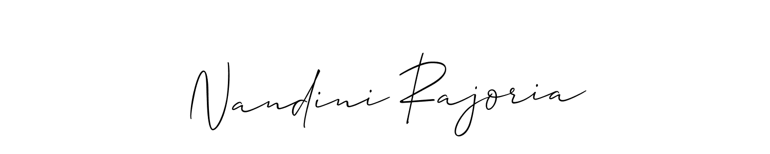 Make a short Nandini Rajoria signature style. Manage your documents anywhere anytime using Allison_Script. Create and add eSignatures, submit forms, share and send files easily. Nandini Rajoria signature style 2 images and pictures png