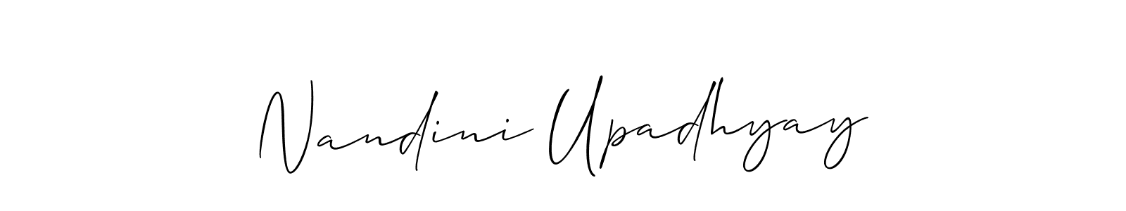 Similarly Allison_Script is the best handwritten signature design. Signature creator online .You can use it as an online autograph creator for name Nandini Upadhyay. Nandini Upadhyay signature style 2 images and pictures png