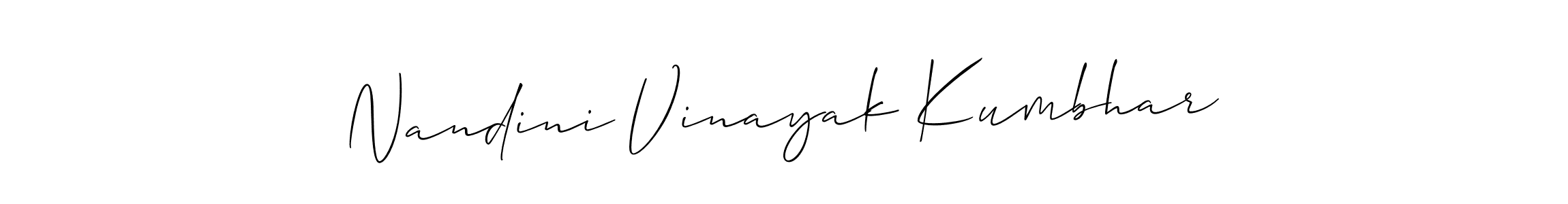 if you are searching for the best signature style for your name Nandini Vinayak Kumbhar. so please give up your signature search. here we have designed multiple signature styles  using Allison_Script. Nandini Vinayak Kumbhar signature style 2 images and pictures png