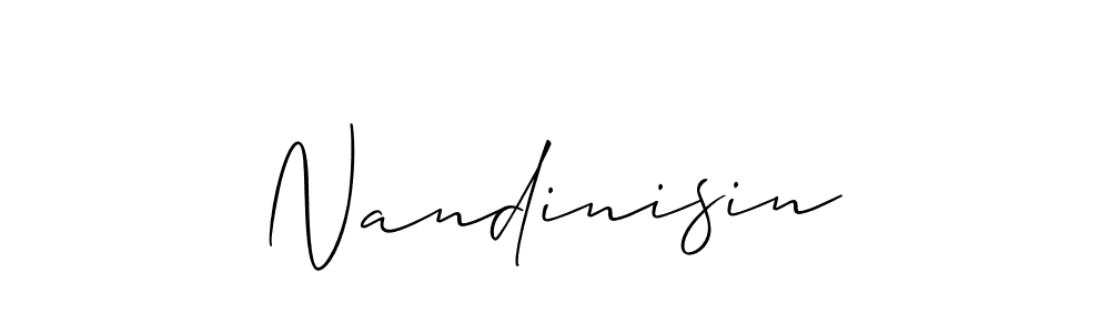 Nandinisin stylish signature style. Best Handwritten Sign (Allison_Script) for my name. Handwritten Signature Collection Ideas for my name Nandinisin. Nandinisin signature style 2 images and pictures png