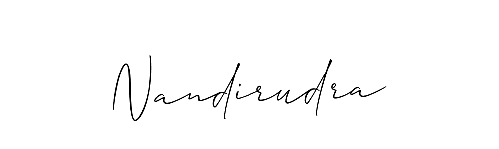 Design your own signature with our free online signature maker. With this signature software, you can create a handwritten (Allison_Script) signature for name Nandirudra. Nandirudra signature style 2 images and pictures png