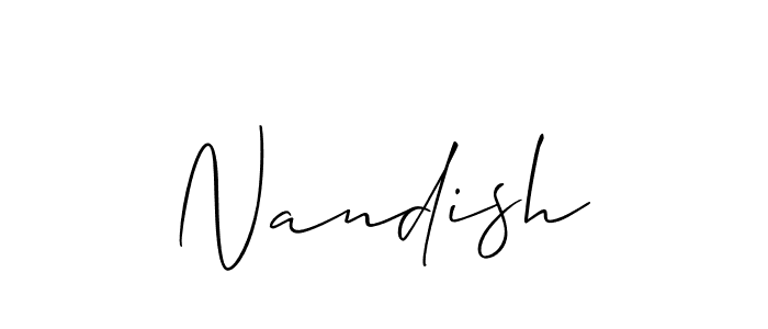 How to make Nandish signature? Allison_Script is a professional autograph style. Create handwritten signature for Nandish name. Nandish signature style 2 images and pictures png