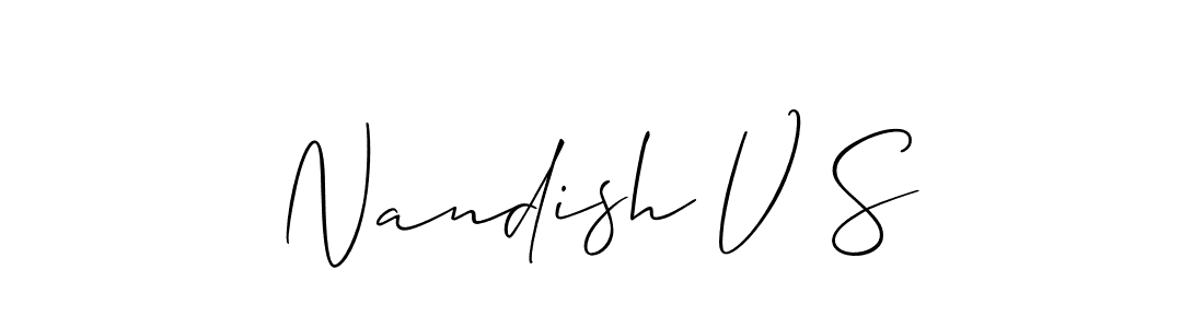 See photos of Nandish V S official signature by Spectra . Check more albums & portfolios. Read reviews & check more about Allison_Script font. Nandish V S signature style 2 images and pictures png