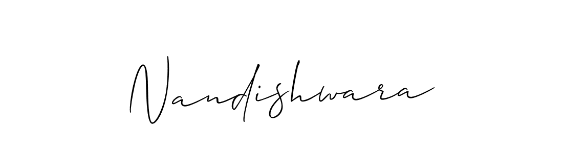 Nandishwara stylish signature style. Best Handwritten Sign (Allison_Script) for my name. Handwritten Signature Collection Ideas for my name Nandishwara. Nandishwara signature style 2 images and pictures png