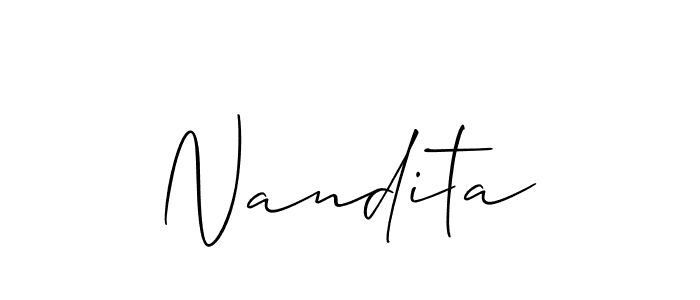 Allison_Script is a professional signature style that is perfect for those who want to add a touch of class to their signature. It is also a great choice for those who want to make their signature more unique. Get Nandita name to fancy signature for free. Nandita signature style 2 images and pictures png