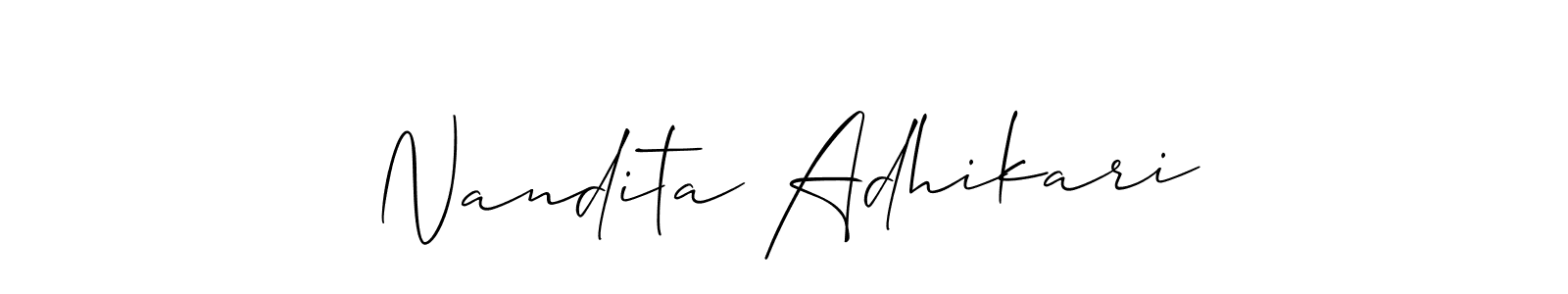 How to Draw Nandita Adhikari signature style? Allison_Script is a latest design signature styles for name Nandita Adhikari. Nandita Adhikari signature style 2 images and pictures png