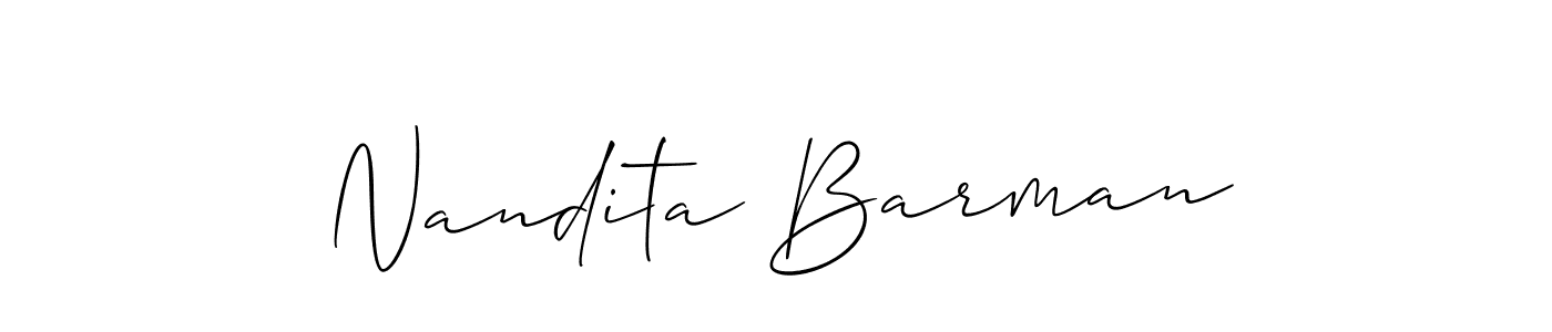 How to make Nandita Barman signature? Allison_Script is a professional autograph style. Create handwritten signature for Nandita Barman name. Nandita Barman signature style 2 images and pictures png