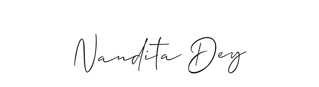 Nandita Dey stylish signature style. Best Handwritten Sign (Allison_Script) for my name. Handwritten Signature Collection Ideas for my name Nandita Dey. Nandita Dey signature style 2 images and pictures png