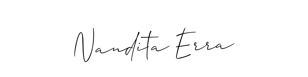 How to make Nandita Erra signature? Allison_Script is a professional autograph style. Create handwritten signature for Nandita Erra name. Nandita Erra signature style 2 images and pictures png