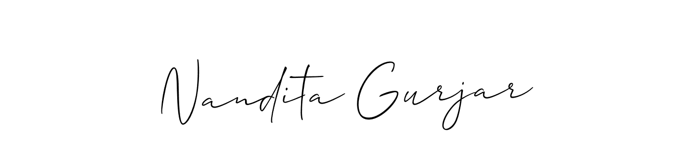 Make a beautiful signature design for name Nandita Gurjar. Use this online signature maker to create a handwritten signature for free. Nandita Gurjar signature style 2 images and pictures png