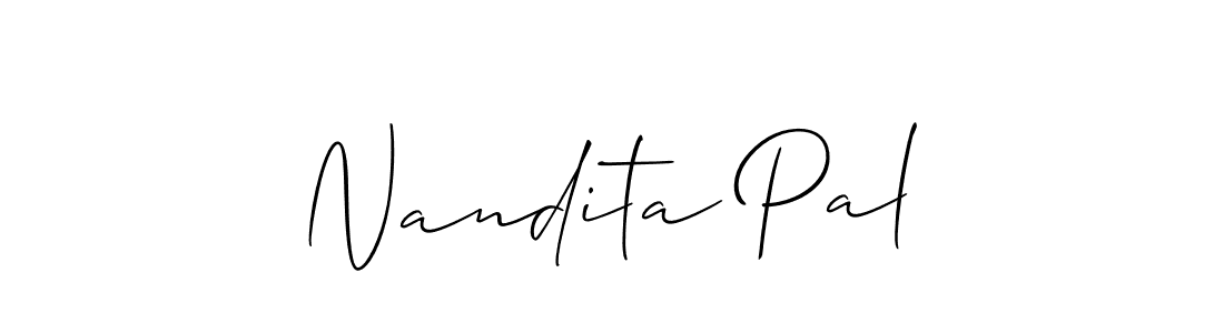 Allison_Script is a professional signature style that is perfect for those who want to add a touch of class to their signature. It is also a great choice for those who want to make their signature more unique. Get Nandita Pal name to fancy signature for free. Nandita Pal signature style 2 images and pictures png