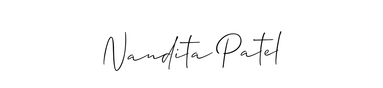 Here are the top 10 professional signature styles for the name Nandita Patel. These are the best autograph styles you can use for your name. Nandita Patel signature style 2 images and pictures png