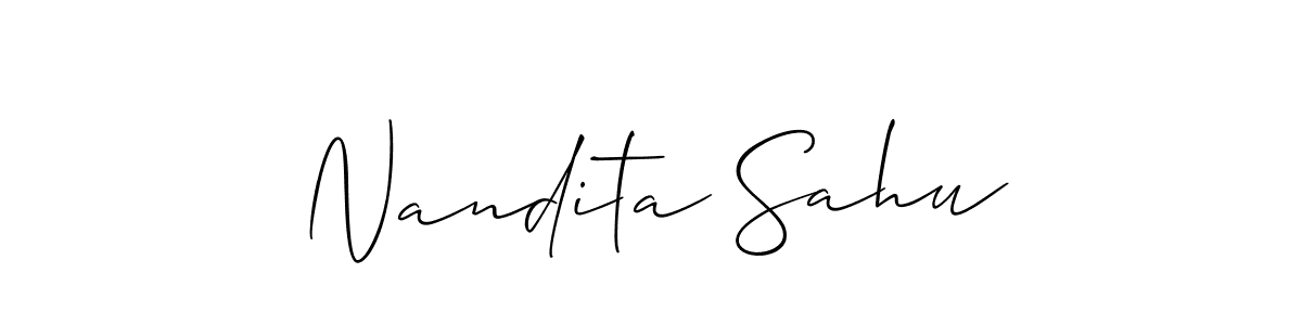 You should practise on your own different ways (Allison_Script) to write your name (Nandita Sahu) in signature. don't let someone else do it for you. Nandita Sahu signature style 2 images and pictures png