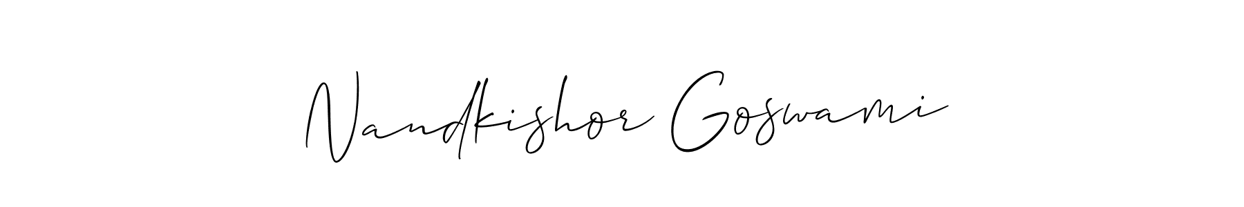 Also we have Nandkishor Goswami name is the best signature style. Create professional handwritten signature collection using Allison_Script autograph style. Nandkishor Goswami signature style 2 images and pictures png