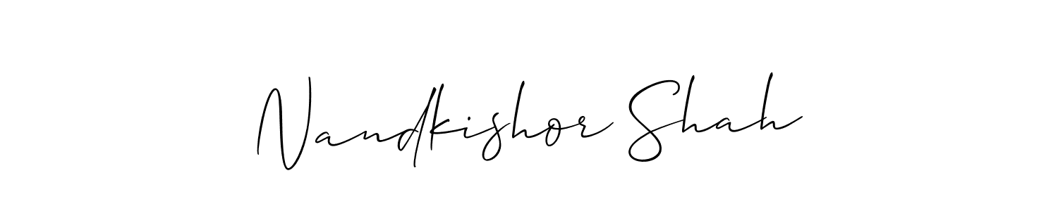 Check out images of Autograph of Nandkishor Shah name. Actor Nandkishor Shah Signature Style. Allison_Script is a professional sign style online. Nandkishor Shah signature style 2 images and pictures png