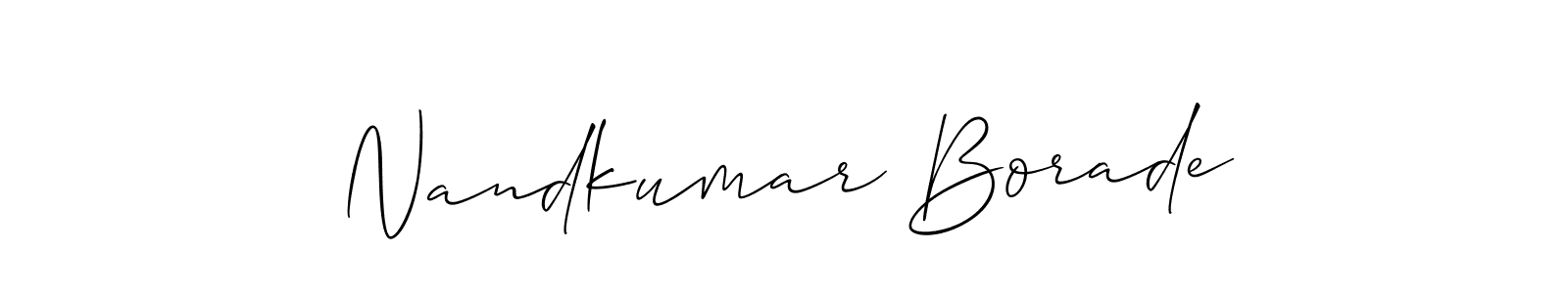Use a signature maker to create a handwritten signature online. With this signature software, you can design (Allison_Script) your own signature for name Nandkumar Borade. Nandkumar Borade signature style 2 images and pictures png