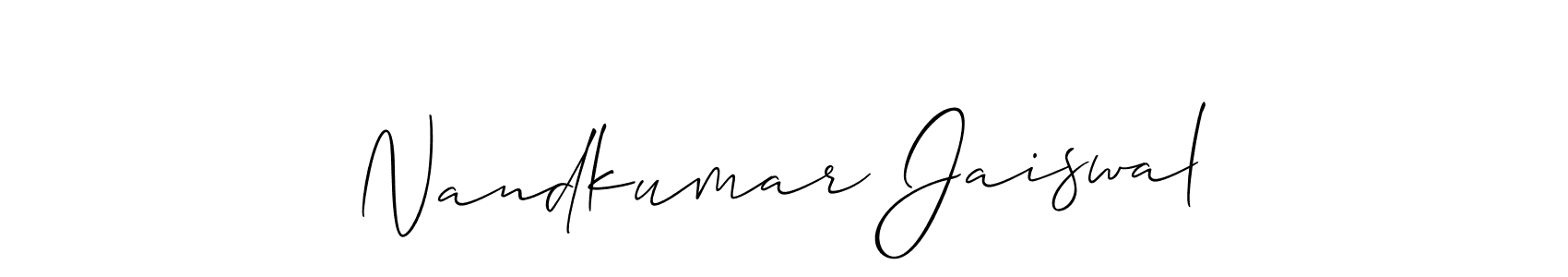 Use a signature maker to create a handwritten signature online. With this signature software, you can design (Allison_Script) your own signature for name Nandkumar Jaiswal. Nandkumar Jaiswal signature style 2 images and pictures png