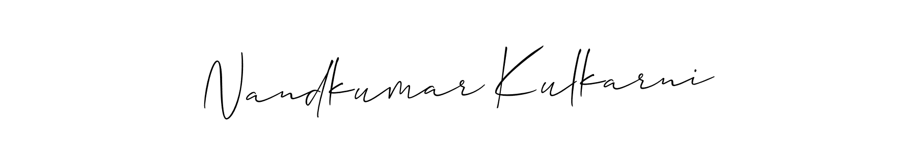 Use a signature maker to create a handwritten signature online. With this signature software, you can design (Allison_Script) your own signature for name Nandkumar Kulkarni. Nandkumar Kulkarni signature style 2 images and pictures png