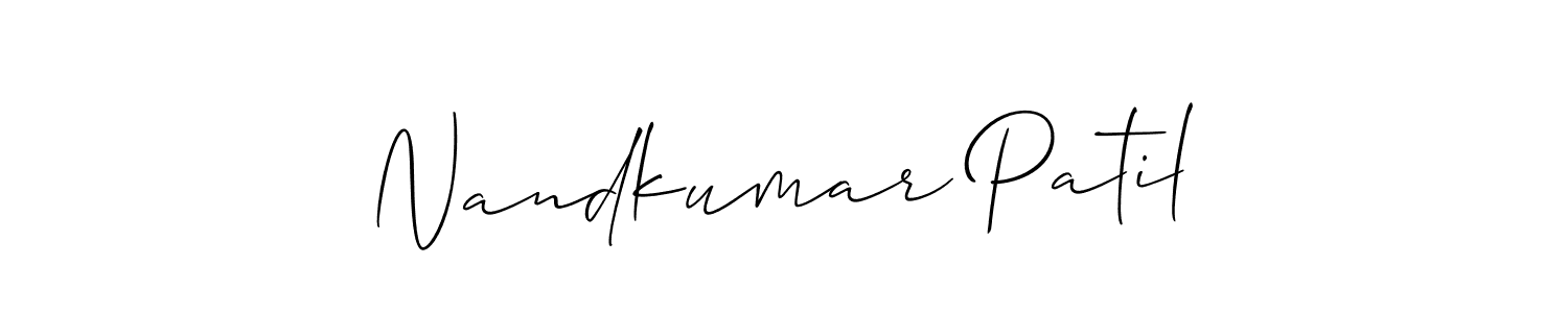 How to make Nandkumar Patil signature? Allison_Script is a professional autograph style. Create handwritten signature for Nandkumar Patil name. Nandkumar Patil signature style 2 images and pictures png